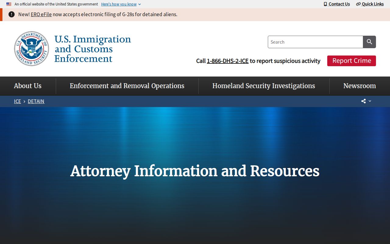 ICE detainee locator scope and recent release retention guidance